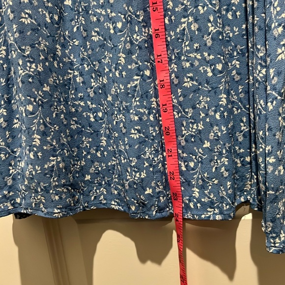 reformation blue floral mini dress - Picture 6 of 6